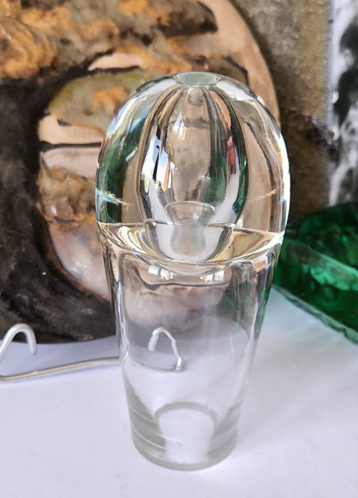 Lampa oliwna świecznik piękne stare szkło