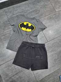 Komplet Spodenki H&M szary szorty koszulka Batman 110 116