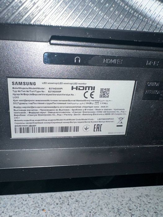 Монітор Samsung odisey g5a ips/2k/165гц