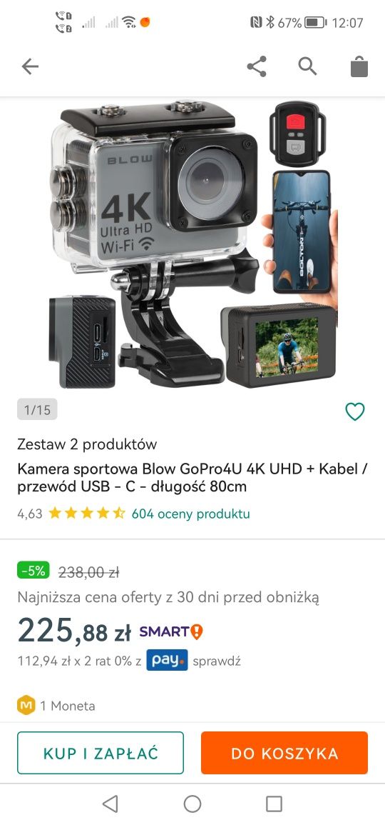 Kamera sportowa Blow GoPro4U 4K