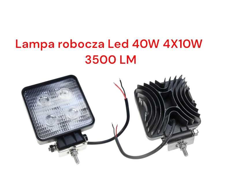 LAMPA ROBOCZA Led Kwadratowa 40w 3500LM 9-32V Okazja Nowe lampy fv