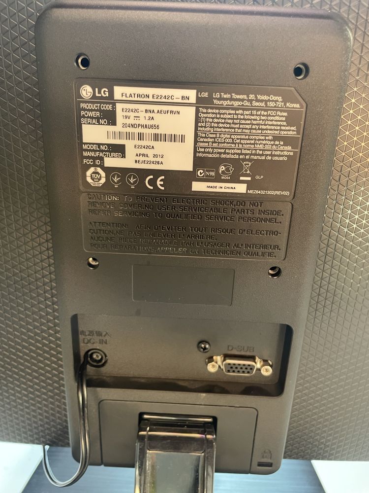 Monitor LG Flatron E2242 22 cale