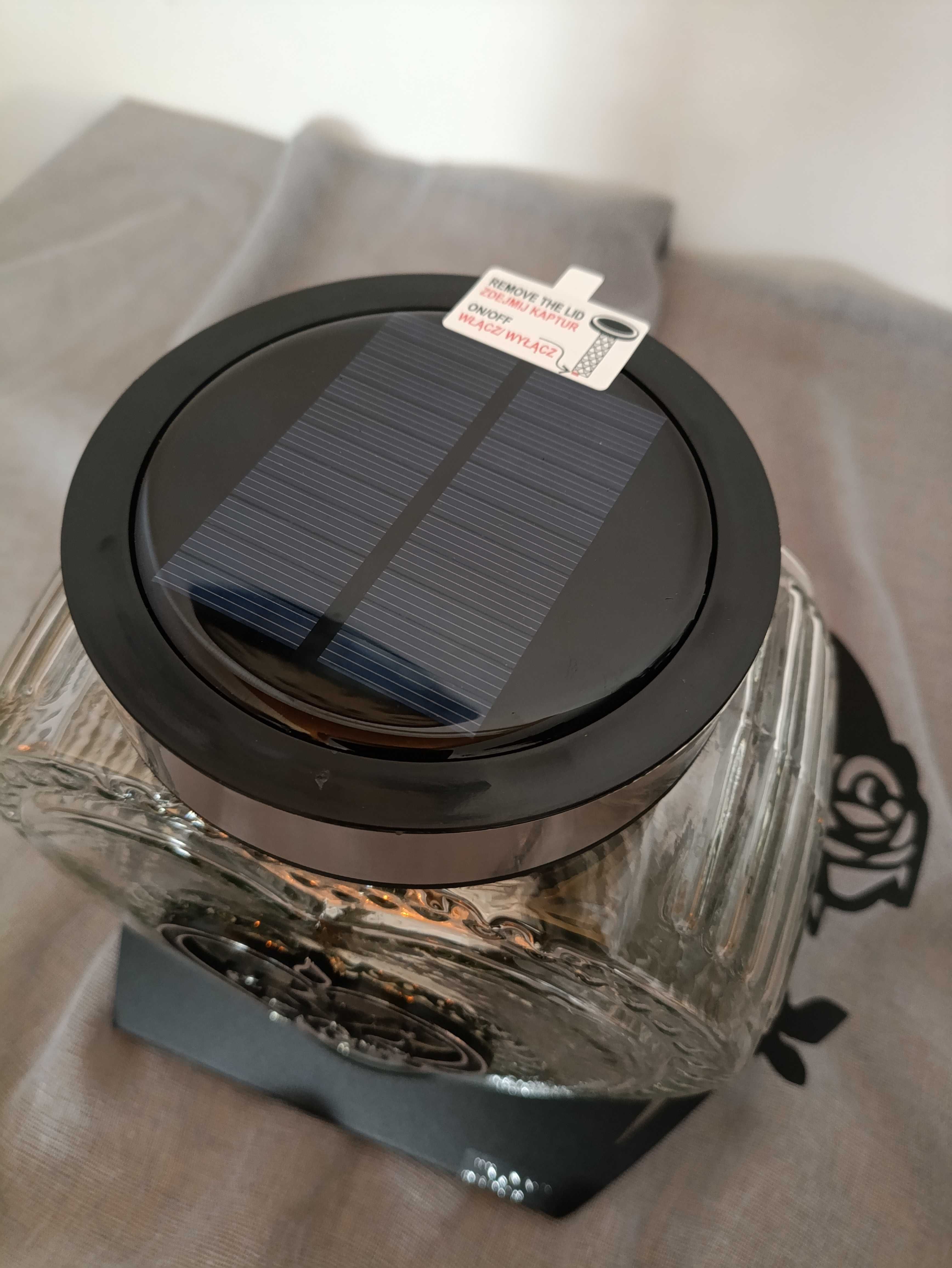 zestaw 4szt zniczy solarnych fotowoltaicznych serce świecą dzień i noc