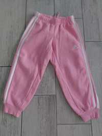 Oryginalne spodnie dresowe dresy ADIDAS dla dziewczynki 110 4-5 lat