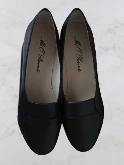 Чёрные кожанные женские туфли Mi O Parenti (41 размер)