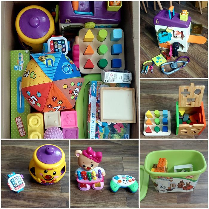 Mega zestaw zabawek interaktywnych i edukacyjnych B.TOYS FISHER PRICE