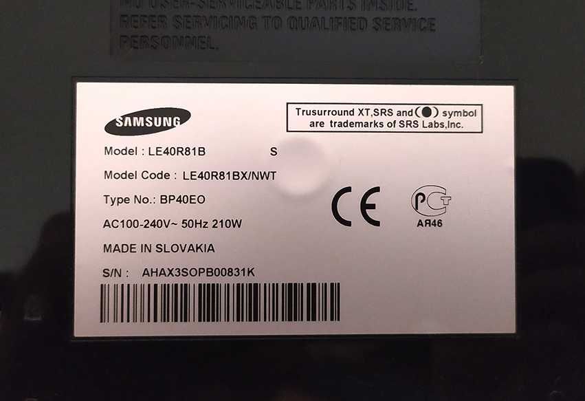 Телевизор Samsung LE40R81BX/NWT