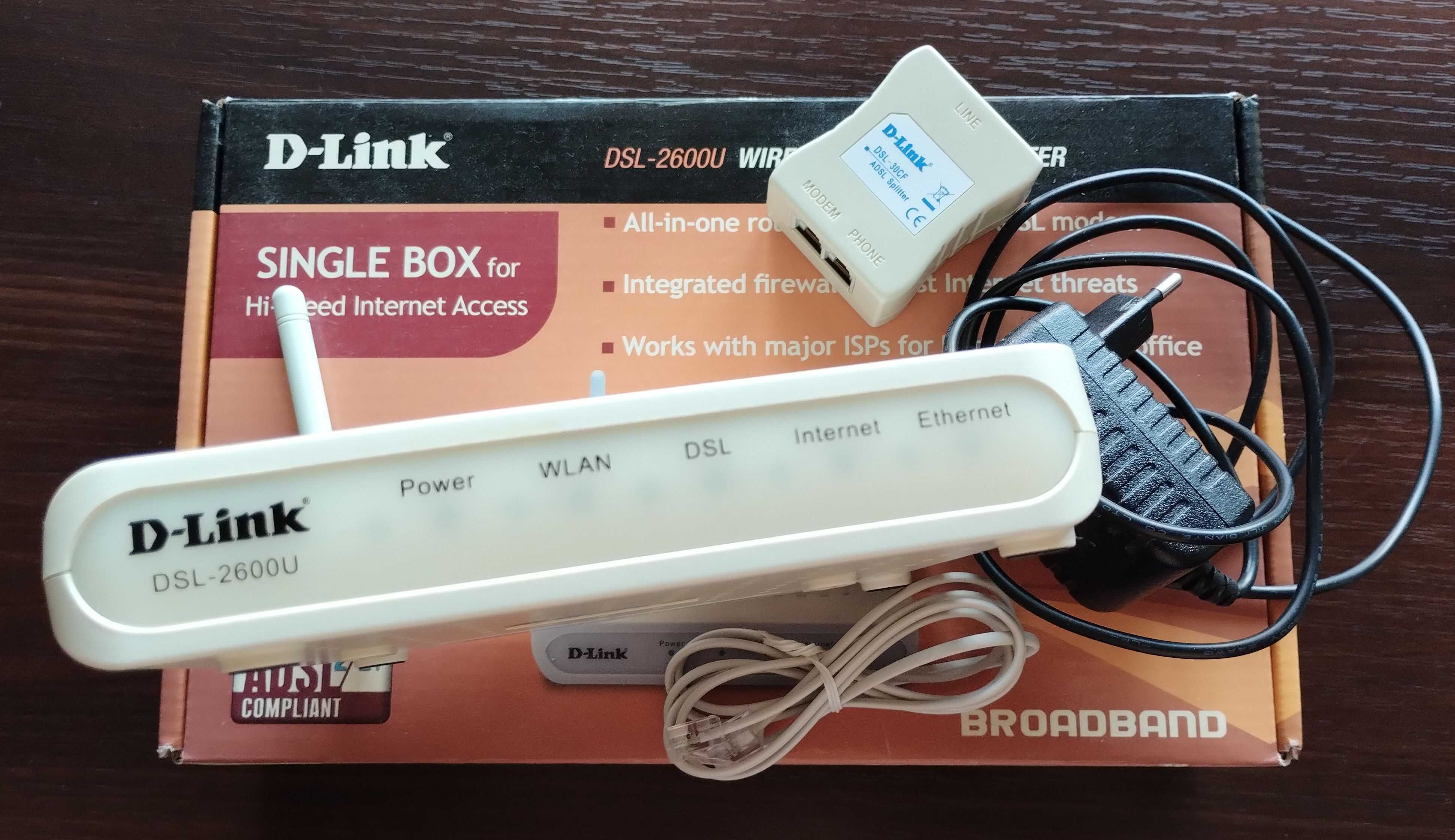 Продам ADSL2+ роутер DLINK DSL-2600U