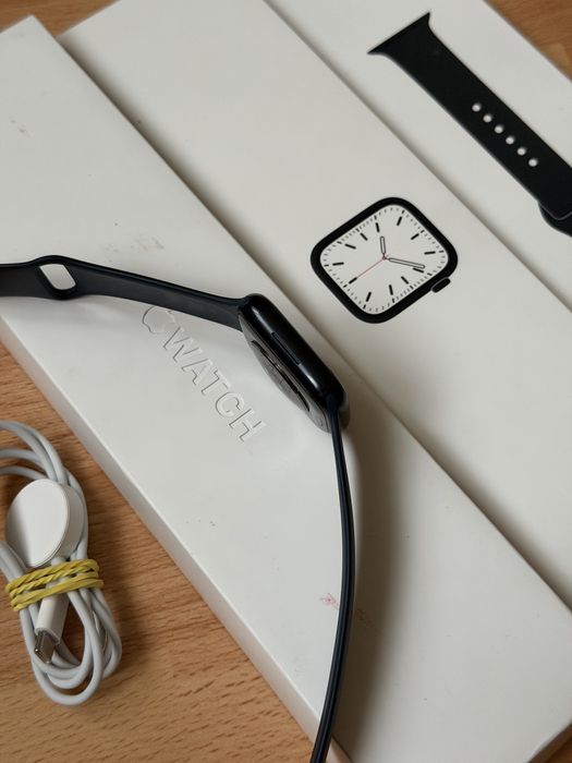 Apple Watch Series 7 45 mm Midnight / Полный Комплект