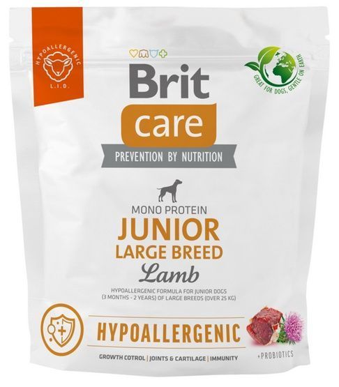 Hipoalergiczna karma dla dużych szczeniąt - Brit Jagnięcina i Ryż 1kg