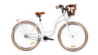 Жіночий велосипед  Goetze Style 28' білий 3 швидкості + корзина