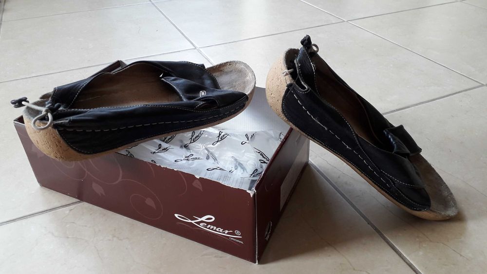 Skórzane sportowe sandały damskie