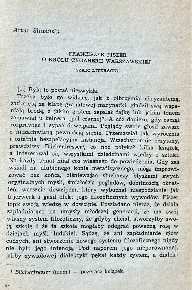 Na rogu świata i nieskończoności. Wspomnienia o Franciszku Fiszerze