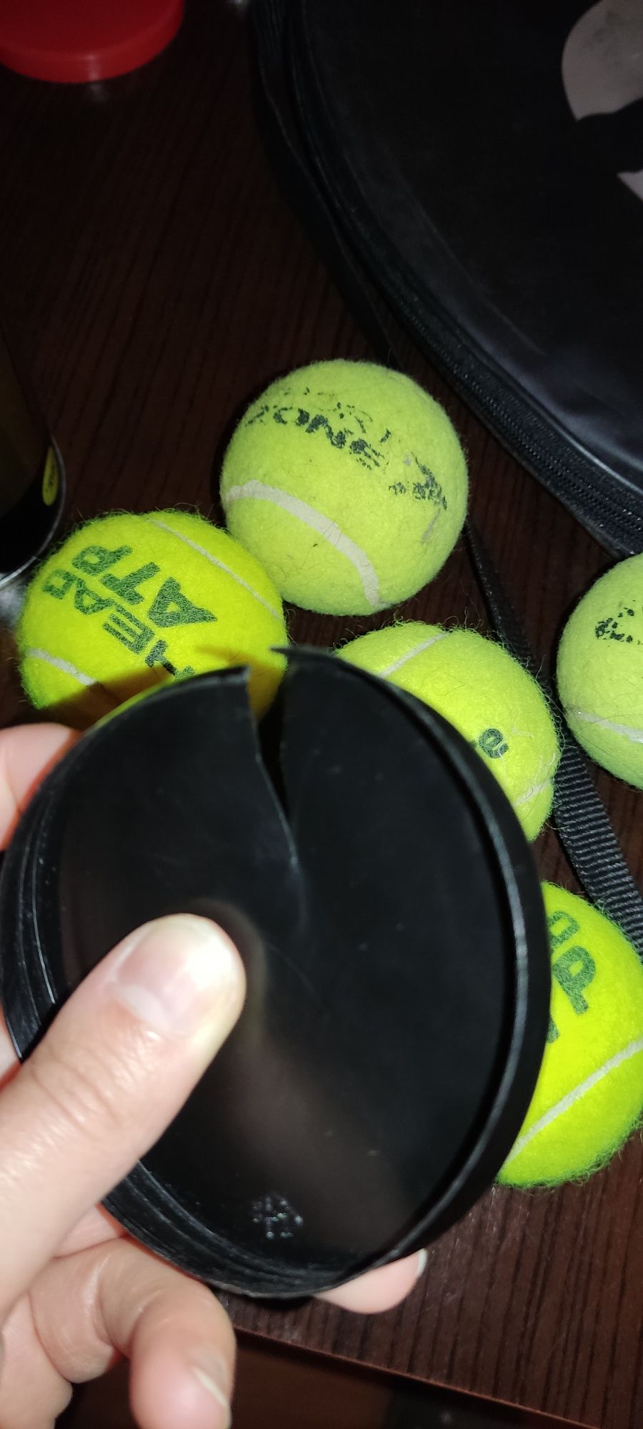 Conjunto 2 raquetes e 7 bolas de ténis