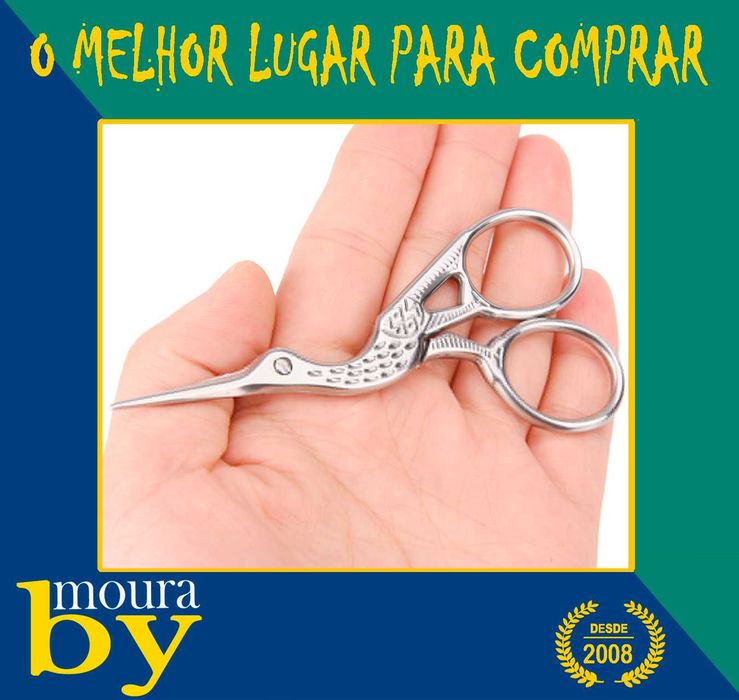 Tesoura de costura modelo cegonha