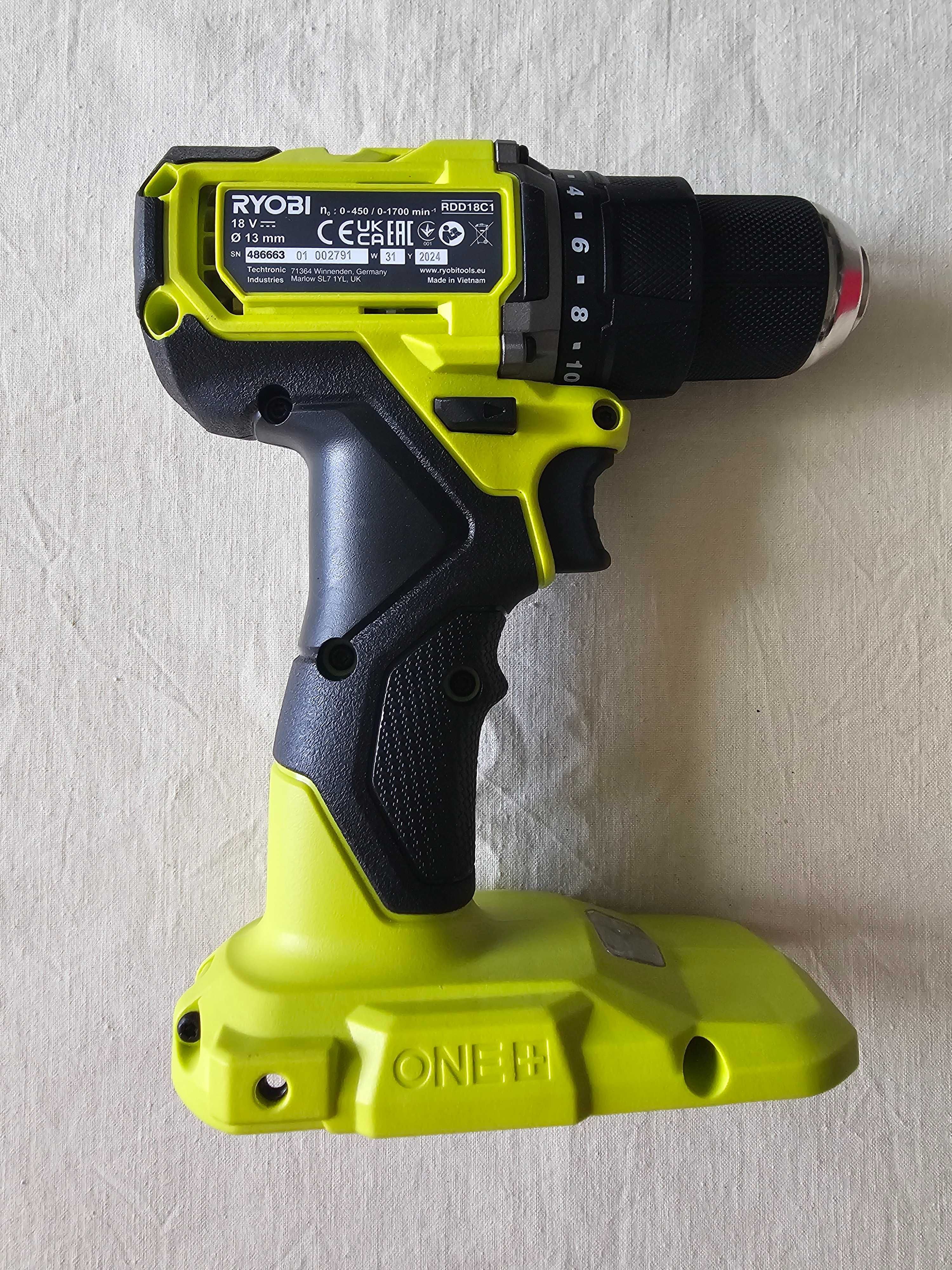 NOWA RYOBI RDD18C Bezszczotkowa wiertarko-wkrętarka 18V ONE+ W31 Y2024