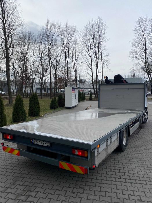 Renault Midlum 220 platforma + dźwig Hiab 077 Duo, 80 tys km