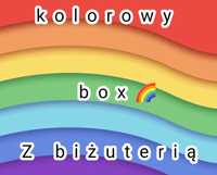 Kolorowy box z biżuterią/do robienia biżuteri