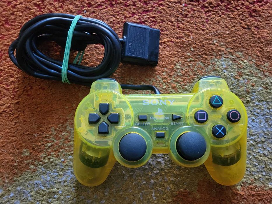 Oryginalny Pad PS2 Playstation 2 Sony Dualshock 2 Lemon Yellow Żółty
