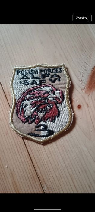 Naszywka wojskowa z misji Afganistan