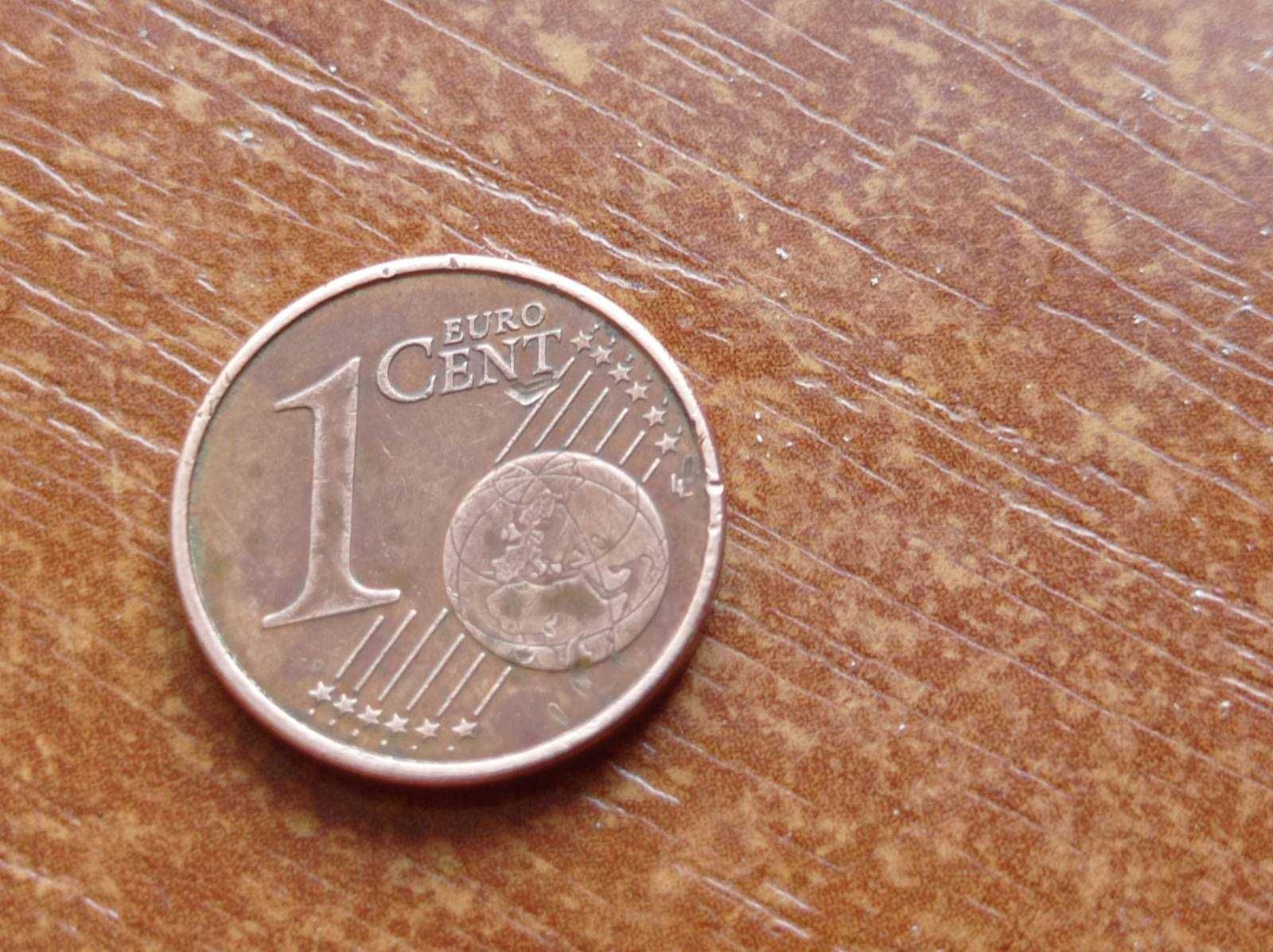 Монета 1  евро - цент 1999