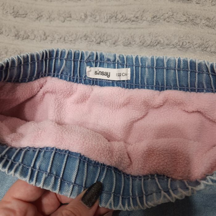 Утеплені джинсові штани, штани зимові на флісовій підкладці 122см