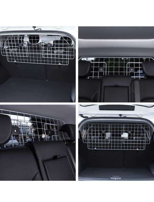 Uniwersalna klatka odgradzająca bagażnik od wnętrza samochodu dla psa