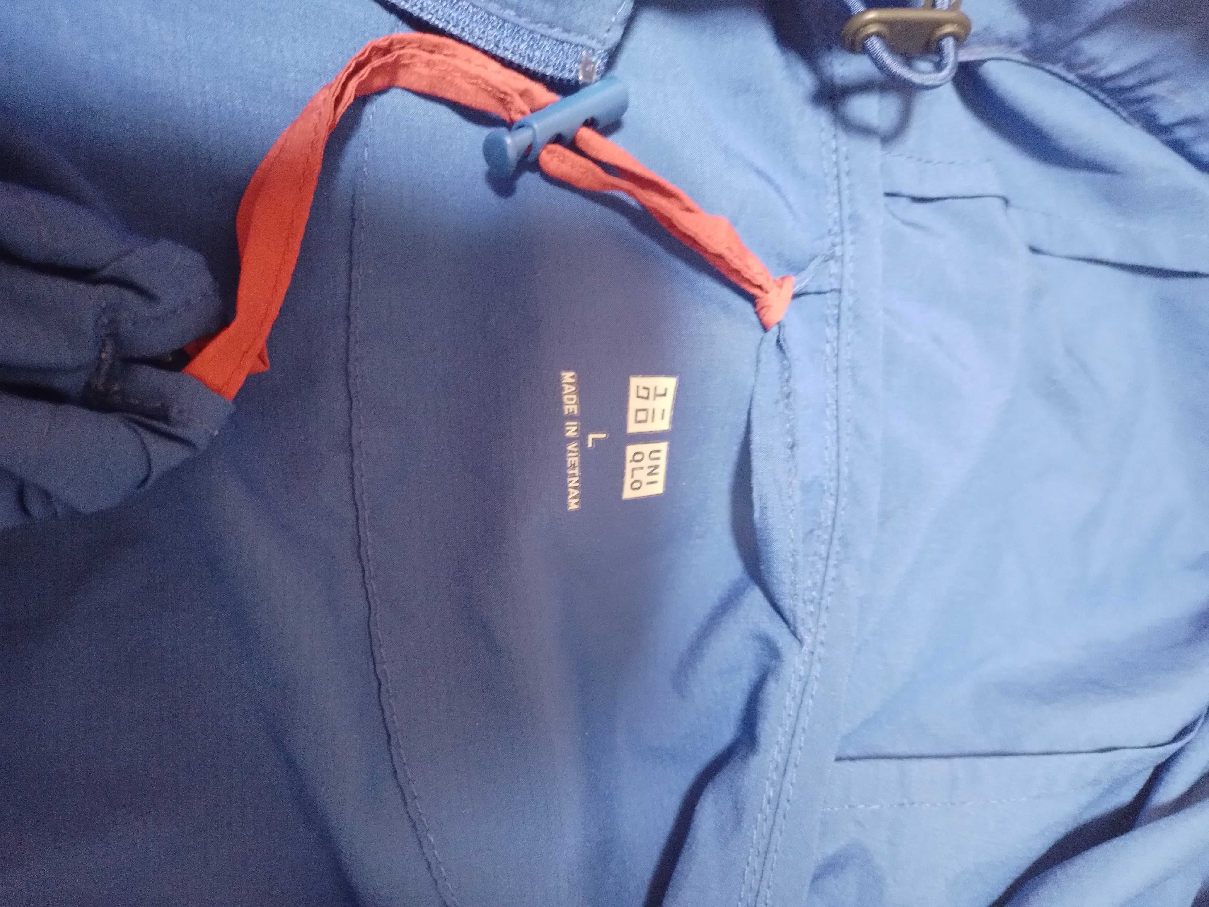 2 синие куртки ветровки uniqlo