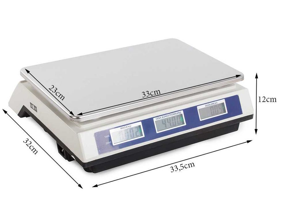 Elektroniczna waga magazynowa sklepowa LCD 40kg/5g przemysłowa