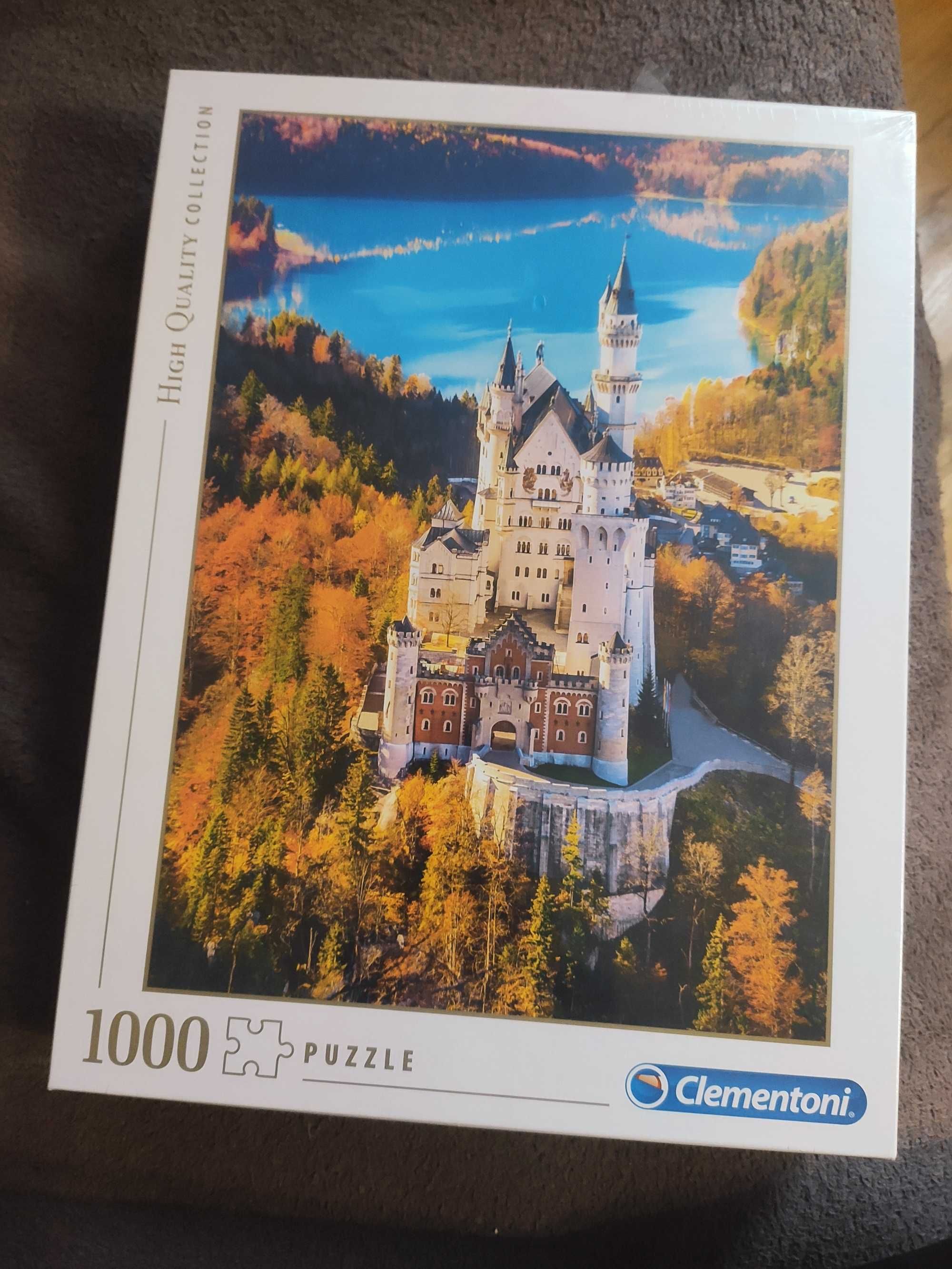 Nowe, zafoliowane puzzle 1000 clementoni zamek Neuschwanstein