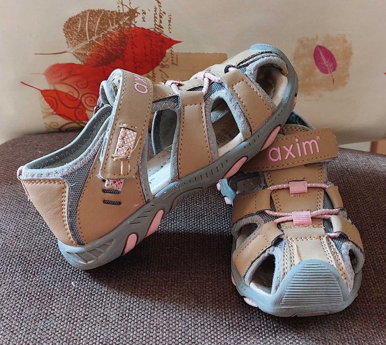 Sandały buty 29 sportowe wkł. SKÓRA rzep miękkie AXIM 1116