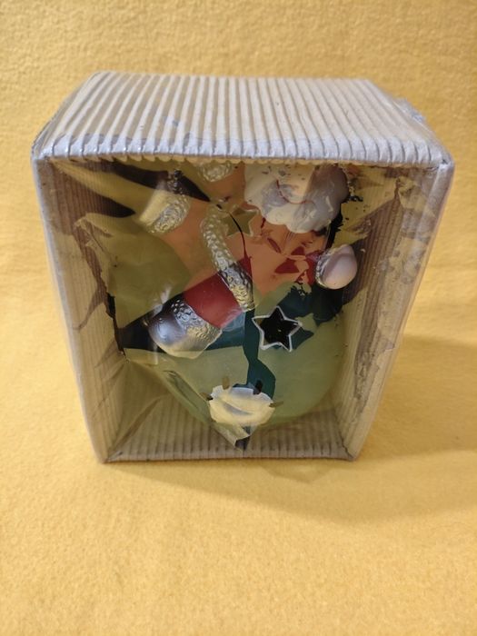 Mikołaj z ceramiki - świąteczny świecznik na tealight