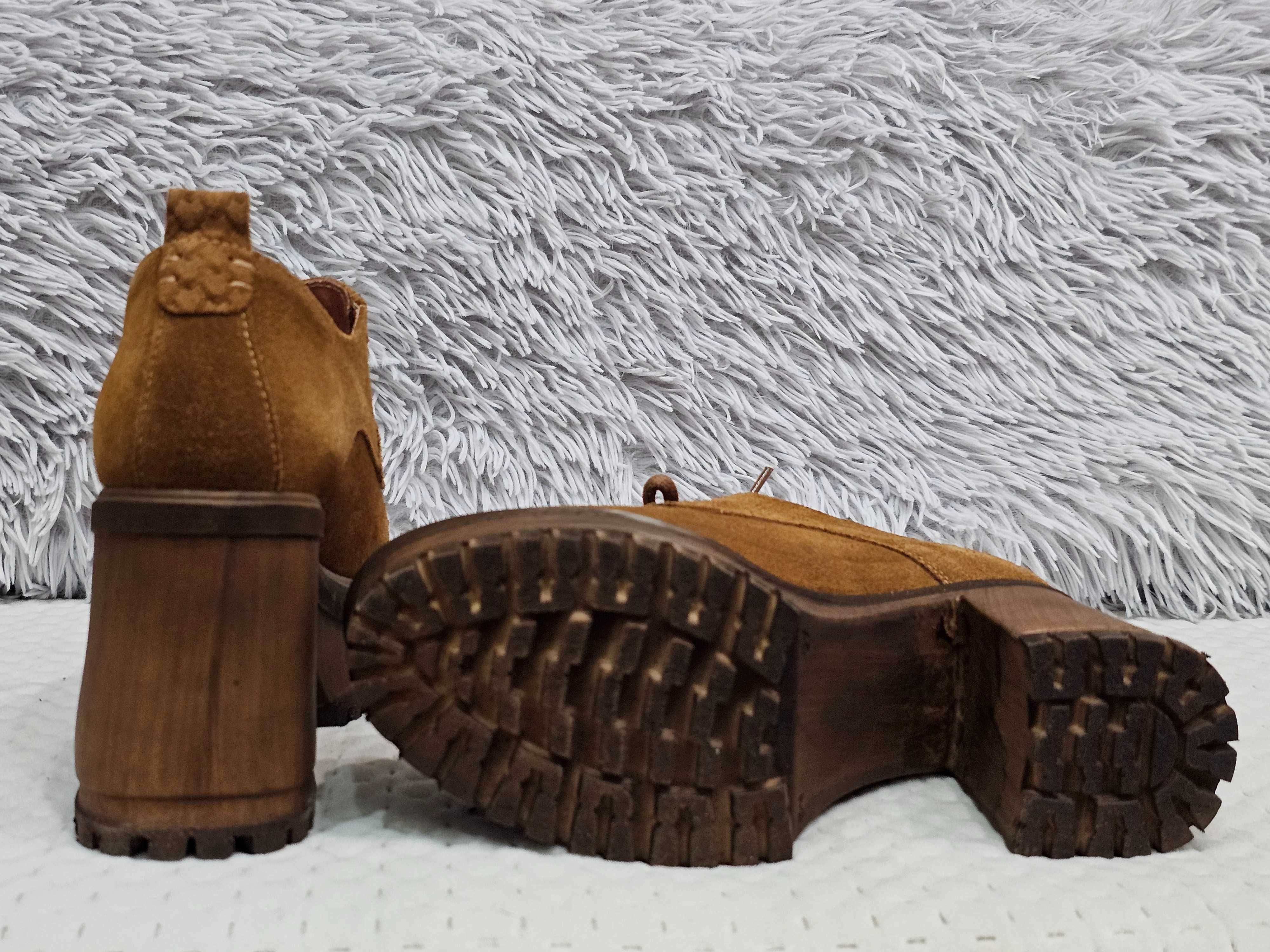 Sapatos senhora castanho - Tamanho 37 em excelente estado