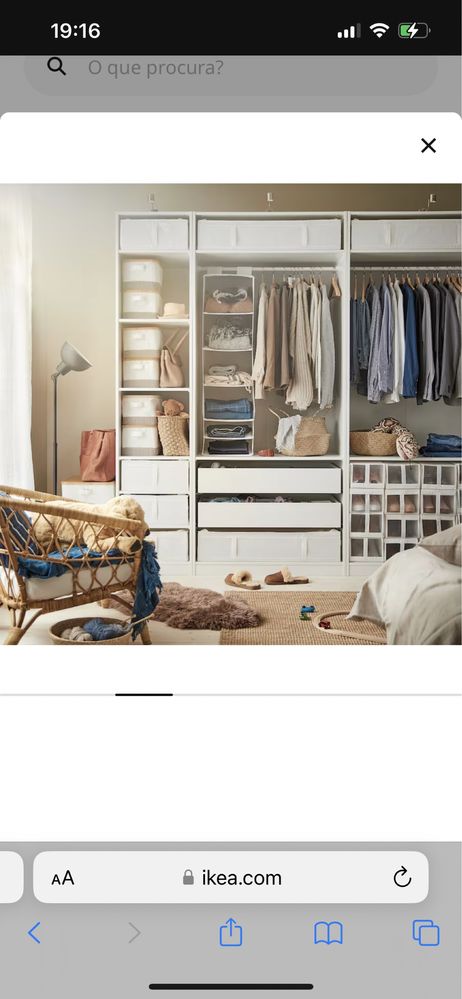 Arrumação com 6 compartimentos branca Ikea (novo)