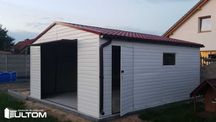 Garaż blaszany 5x5 akrylowy drewnopodobny