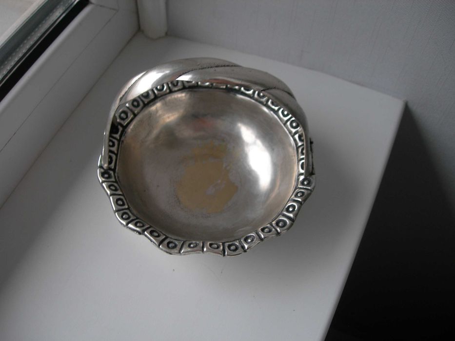 Корзинка с ручкой, конфетница, бронза, Германия