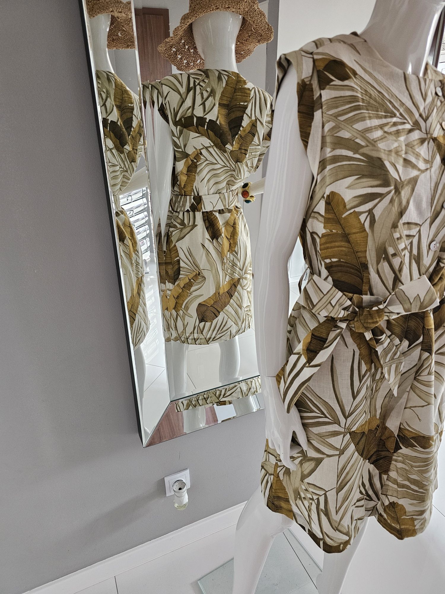 Piękna lniana sukienka Massimo Dutti rozm. M
