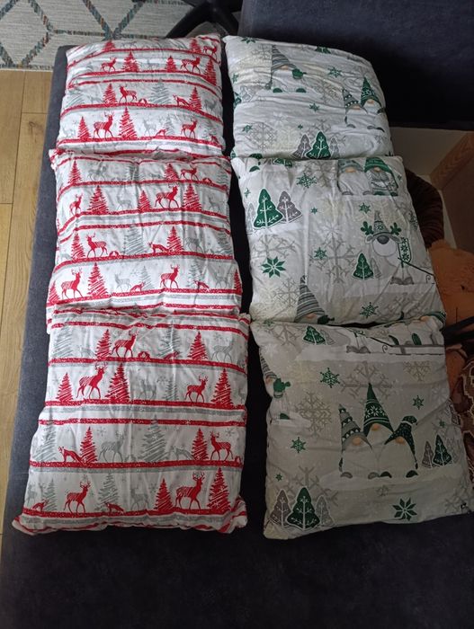 Świąteczne poduszki komplet,6 sztuk