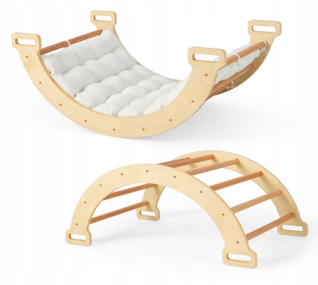 Bujak łukowy 2w1 z poduszką Naturalny Arch Rocker , dla dzieci