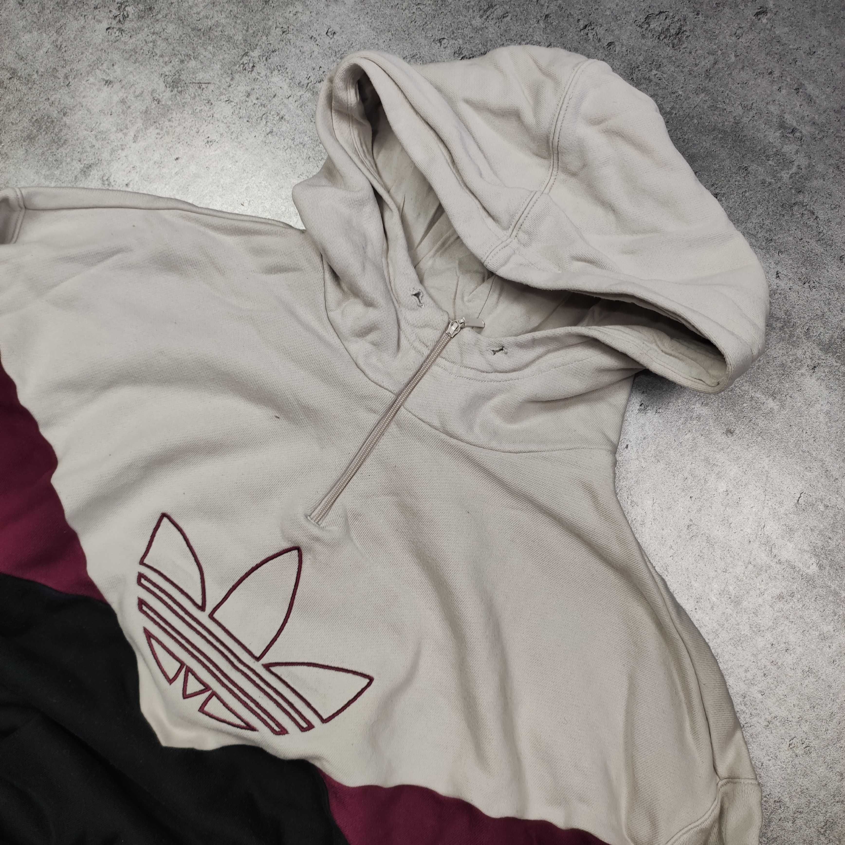 DAMSKA/Unisex Bluza Rozpinana Hoodie z Kapturem Oversize Haft Adidas