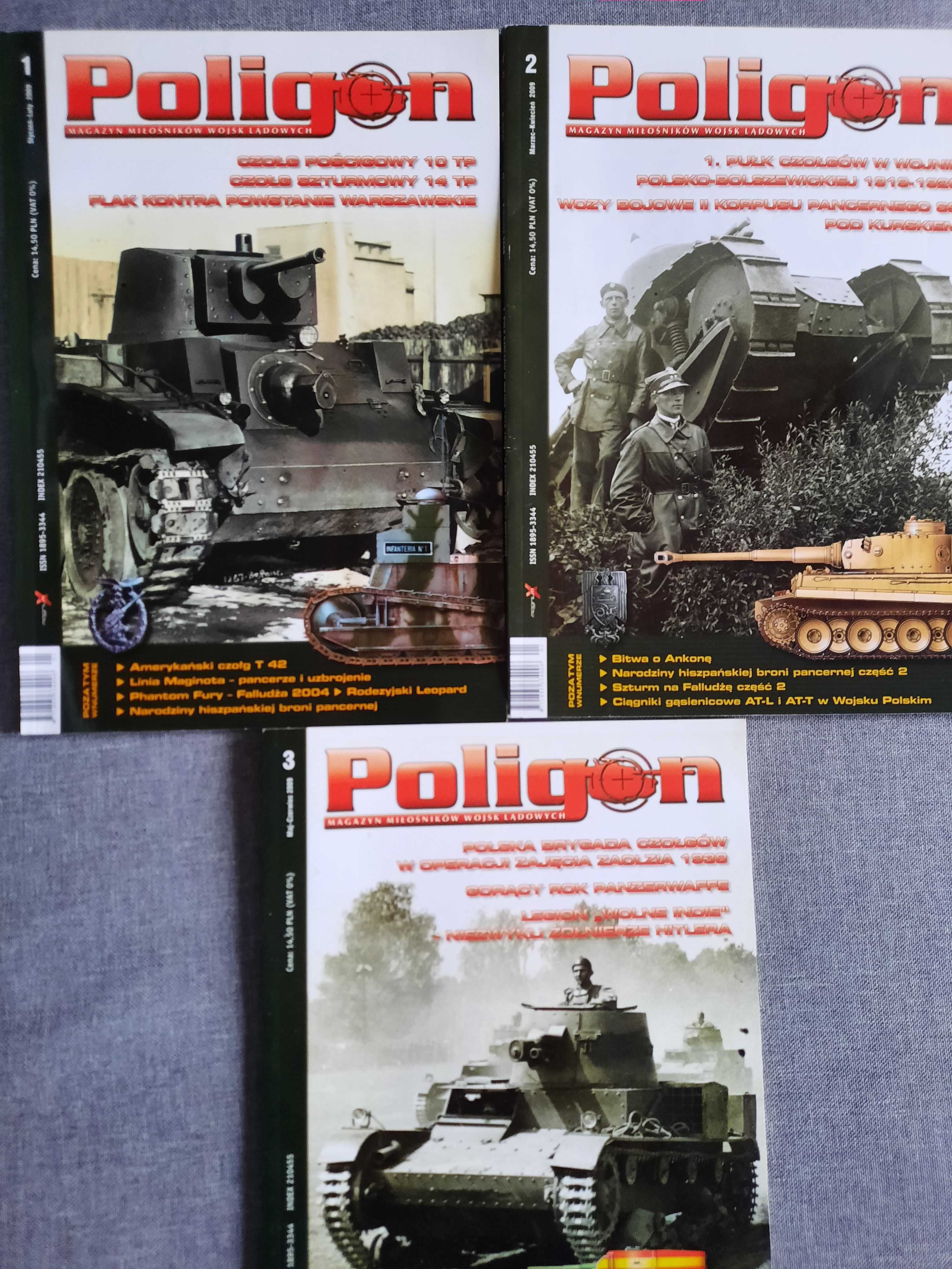 Poligon - magazyn miłośników wojsk lądowych 9 numerów
