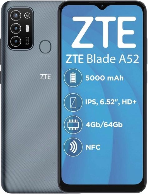 Мобільний телефон ZTE Blade A52 4/64GB Space Gray