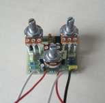 Złożona płytka PCB - efekt do gitary elektrycznej (Tube Screamer TS9)