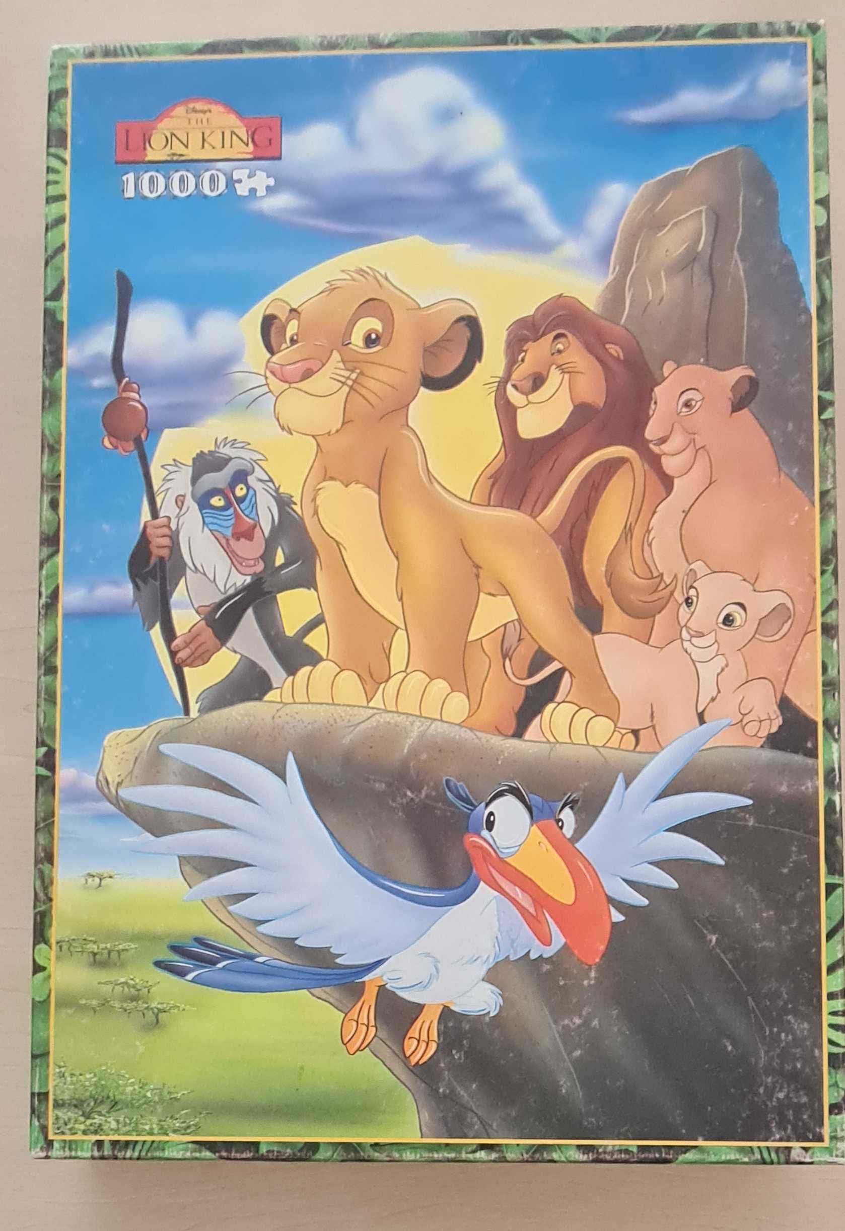 Puzzle Lion King Król Lew Jumbo 1000 el. stare PRL Unikat retro Disney