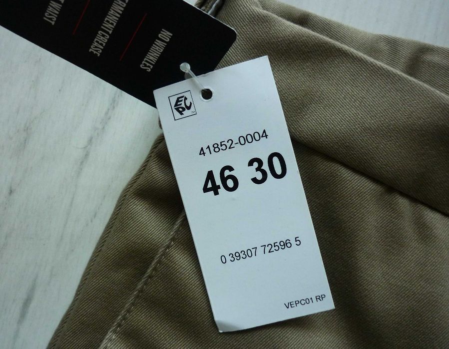 NOWE duże męskie spodnie DOCKERS rozmiar 4XL W46 L30 beżowe z USA!