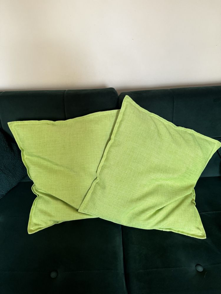 Zielone poszewki  na poduszki ozdobne 50x50
