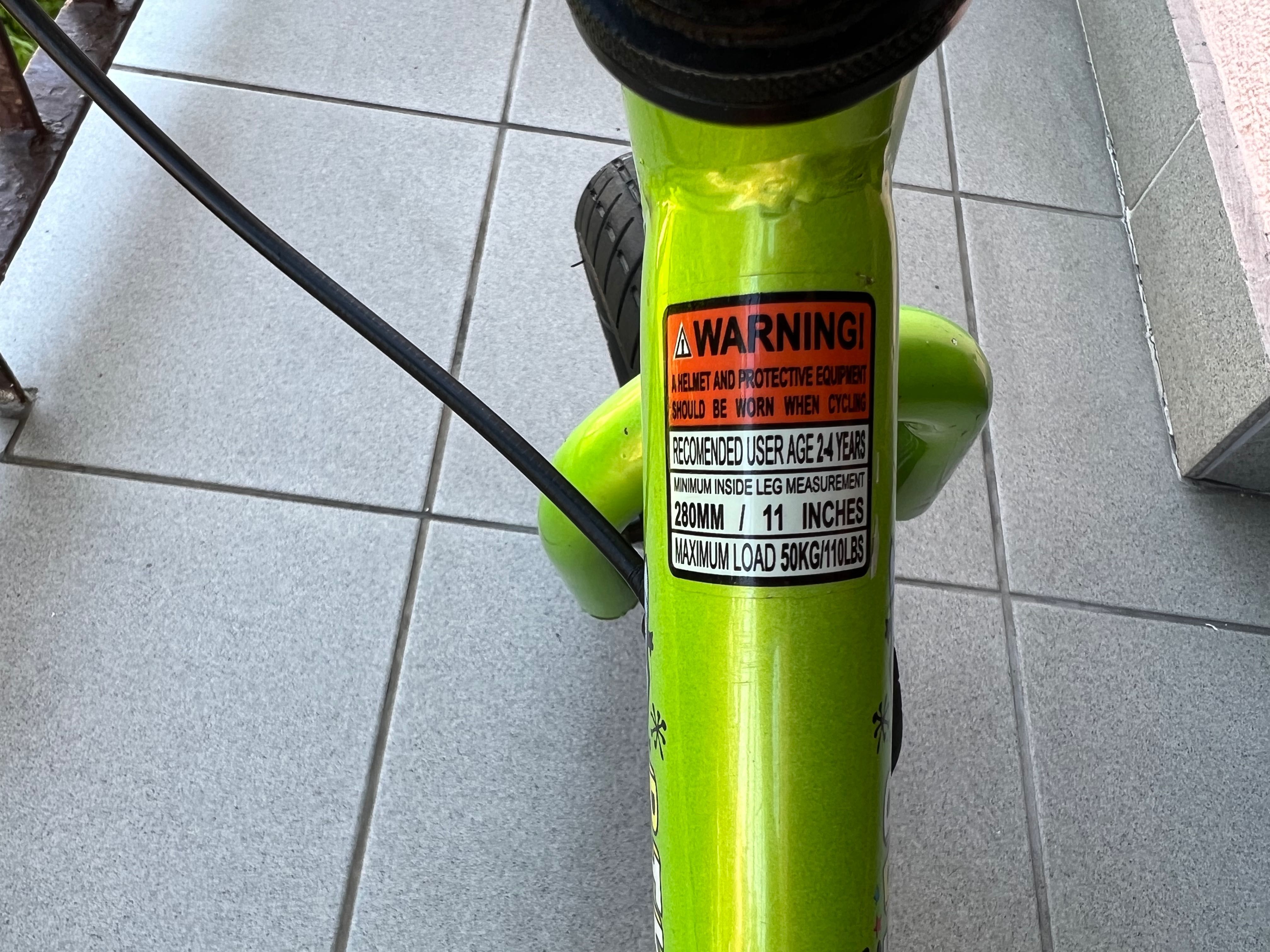 BikeStar rowerek biegowy, koła 10'' zielony