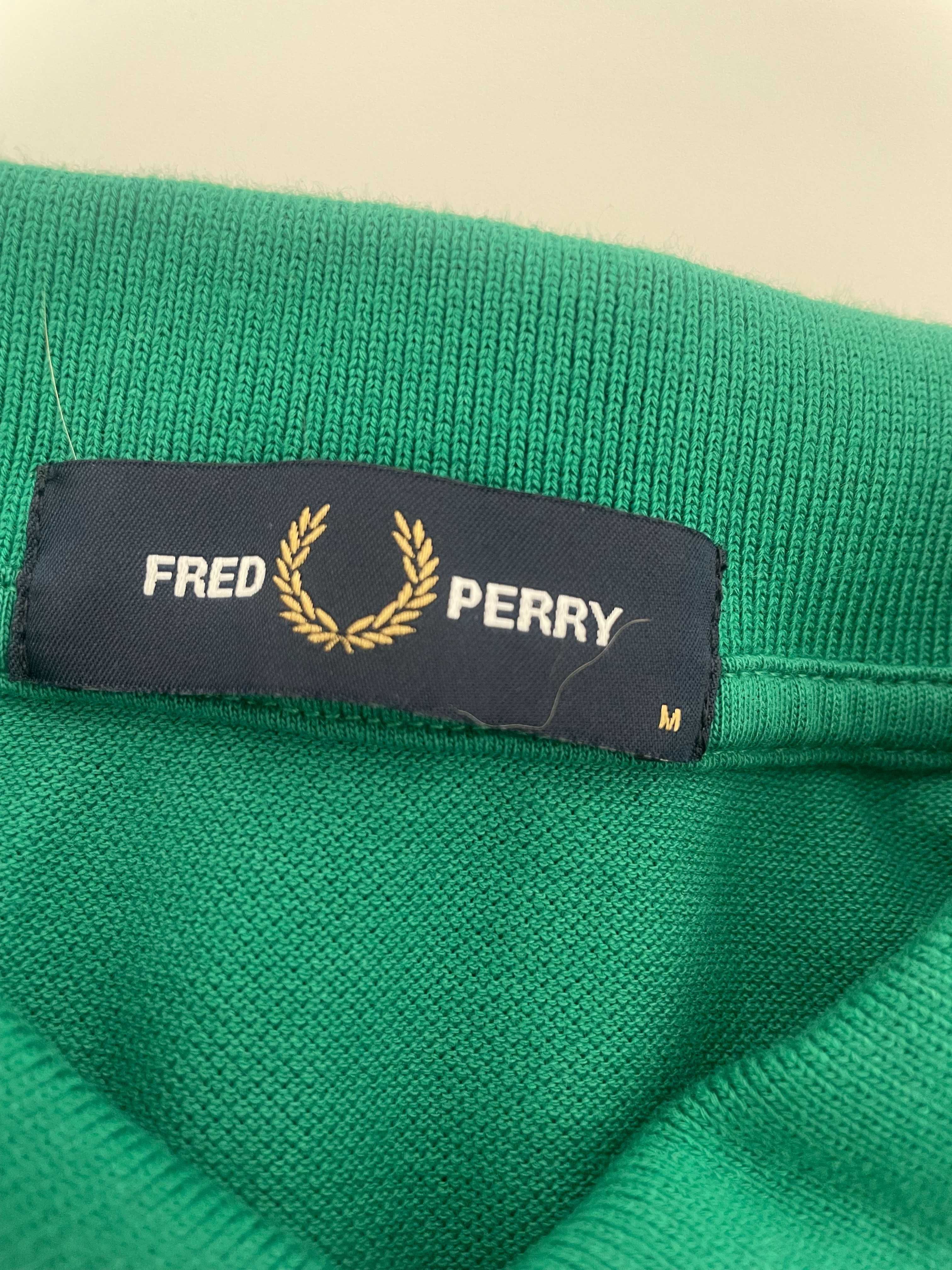 Polo Fred Perry 'Twin Tipped Fred Perry Shirt' M3600 Verde Branco