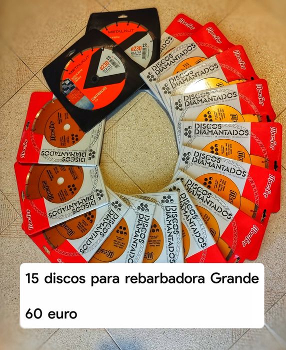 Discos para rebarbadora, e mais coisas