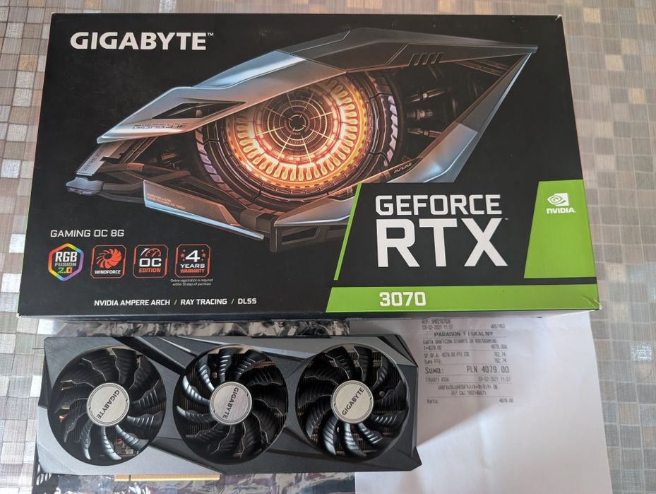 Karta graficzna GIGABYTE RTX 3070 GAMING OC